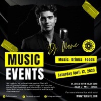music events announcements poster template