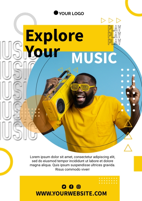 Music Explore A4 template