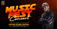 Music Fest Banner Facebook Shared Image template