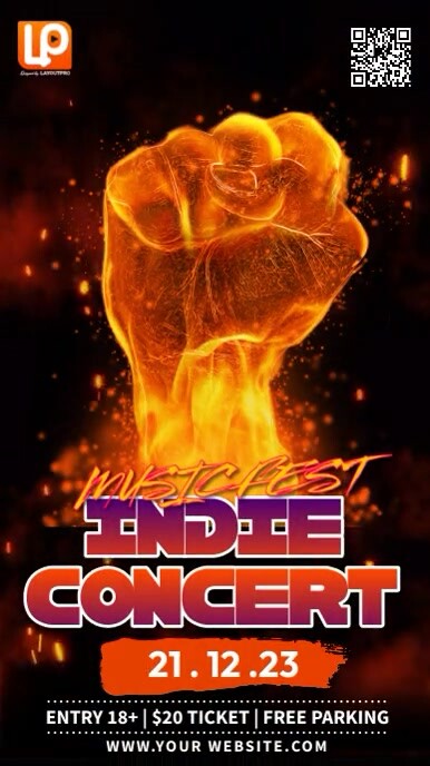 Music Fest Indie Concert Instagram Story template