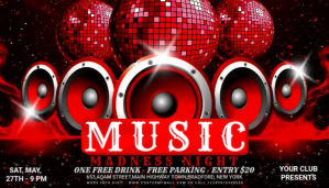 Music Festival, Disco Night Blog 博客标题 template