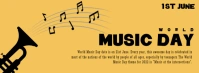 Music festival, music,jazz day Fotografia de capa do Facebook template