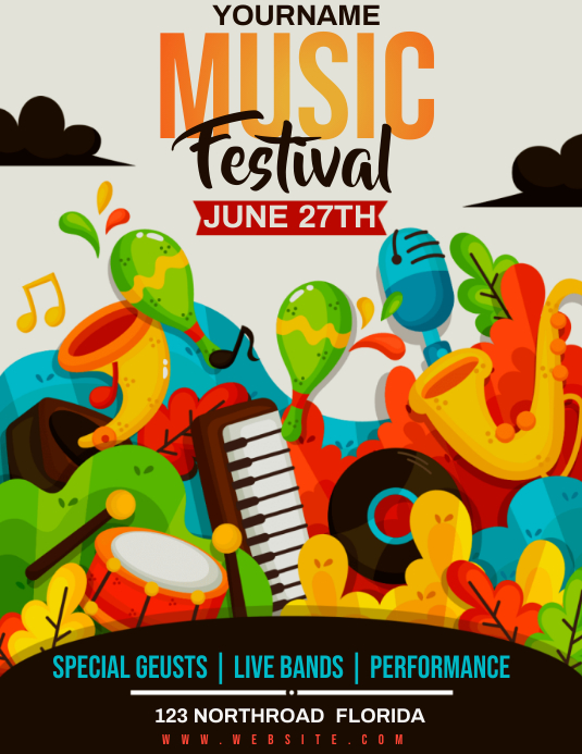 Music Festival Ad Flyer Template Postermywall