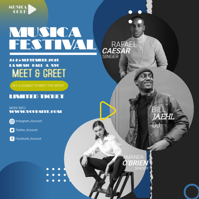 Festive Advertisement Music Festival Ads Template | PosterMyWall