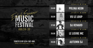 Music Festival Band Event Concert Schedule template