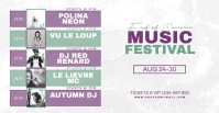 Music Festival Band Event Facebook Schedule template
