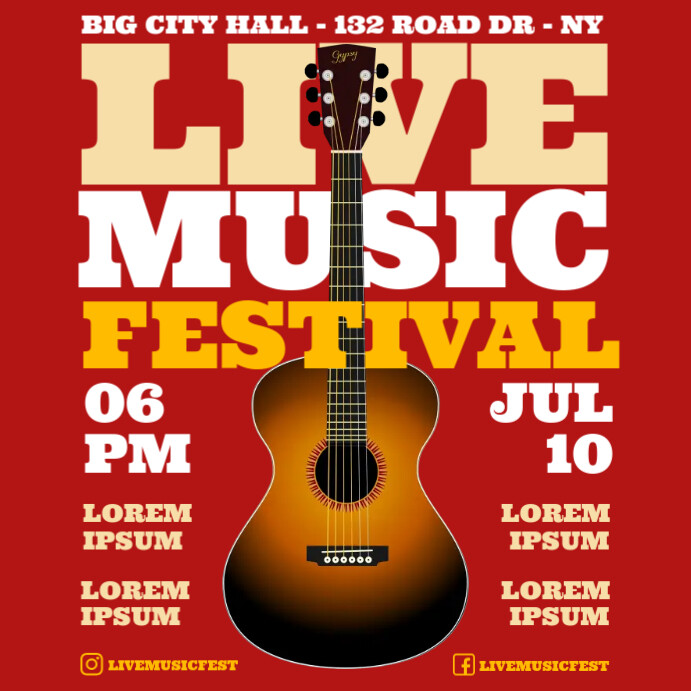 Music Festival Banner Template Postermywall