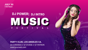 Rosa Music Festival Blog overskrift Template