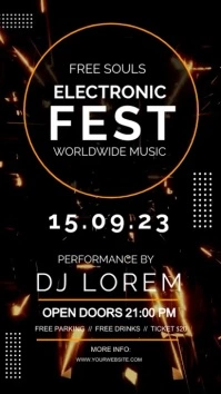 music festival Digital Display (9:16) template
