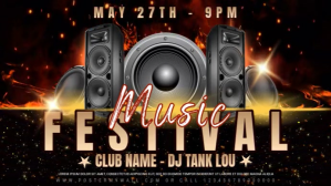 Noir Music Festival Digital na Display Template