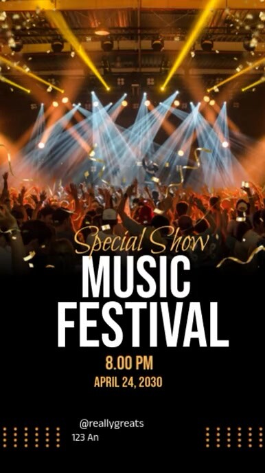 music festival  festival promo  concert flyer Instagram Story template