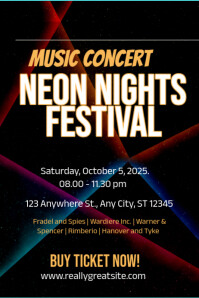 music festival flyer  concert flyer  live music flyer Poster template