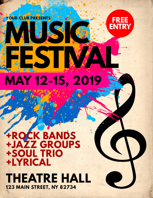 Music Festival Flyer Template PosterMyWall