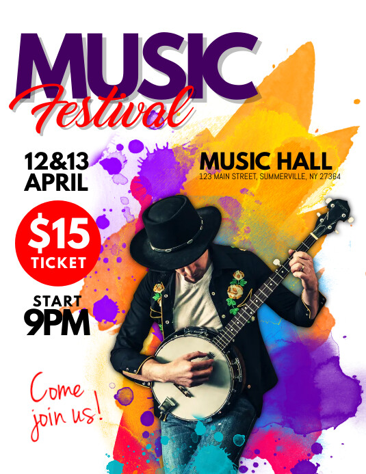 Music Festival Flyer Template PosterMyWall