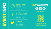 Turquoise Music Festival นามบัตร Template - Page 2