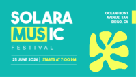 Turquoise Music Festival Business Card Template - Page 1