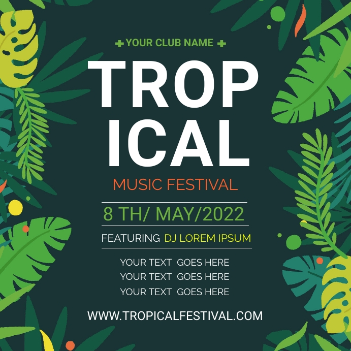 MUSIC FESTIVAL INSTRAGRAM TEMPLATE Сообщение Instagram