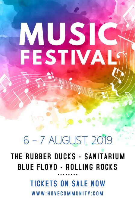 Music Festival Modern Poster Template Postermywall