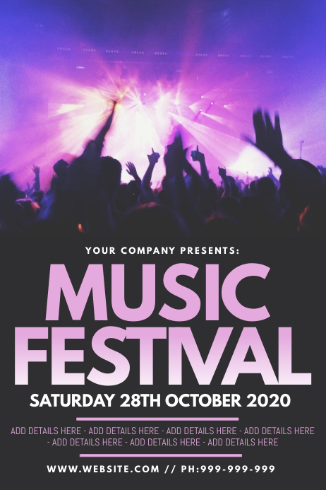 Music Festival Poster Template Postermywall