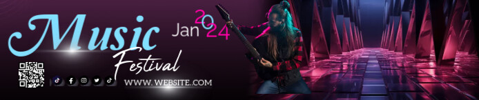 Music Festival SoundCloud Banner Template | PosterMyWall