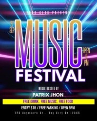 Music festival video Instagram Portrait template