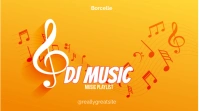 Music flyer YouTube Thumbnail template