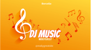 Orange Music flyer YouTube-miniature Template