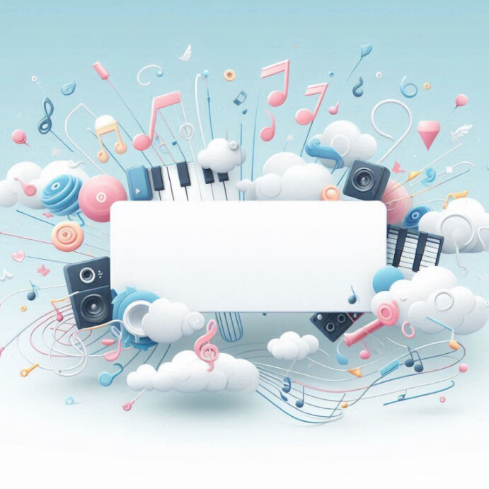 Music Graphic Design with space for writing Instagram Post template