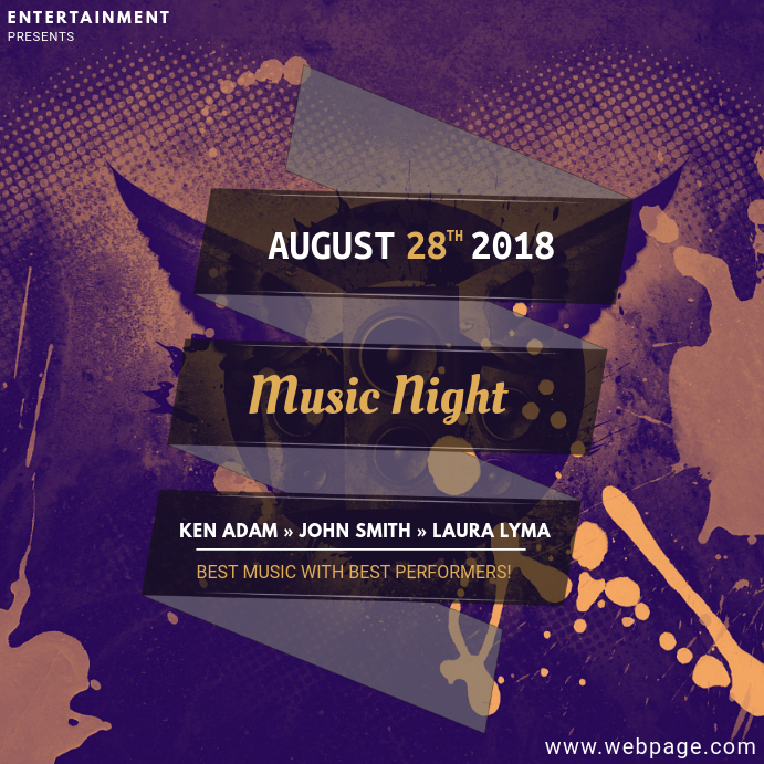 Music Instagram post template PosterMyWall