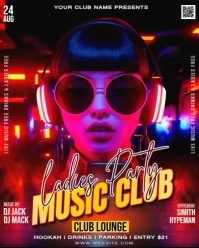 Music Ladies Party Instagram Portrait template