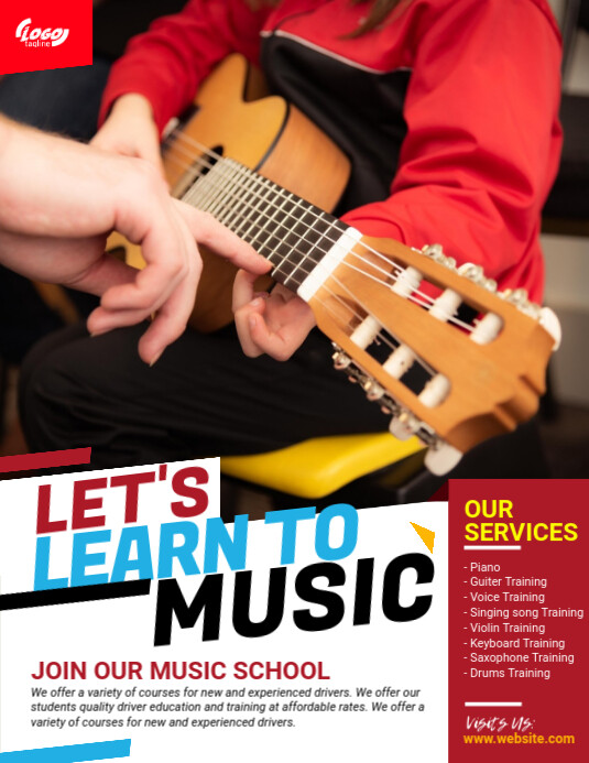 Music Lesson Services Flyer Template | PosterMyWall