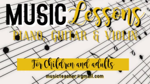 Blanc Music Lessons Facebook Cover Video Template