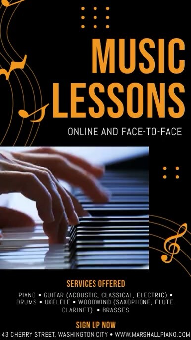 Music Lessons História do Instagram template