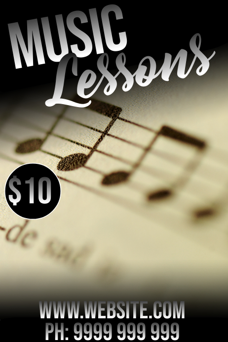 Music Lessons Design Music Lessons Template | PosterMyWall