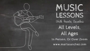 Music Lessons Doodle Video Template Цифровой дисплей (16 : 9)