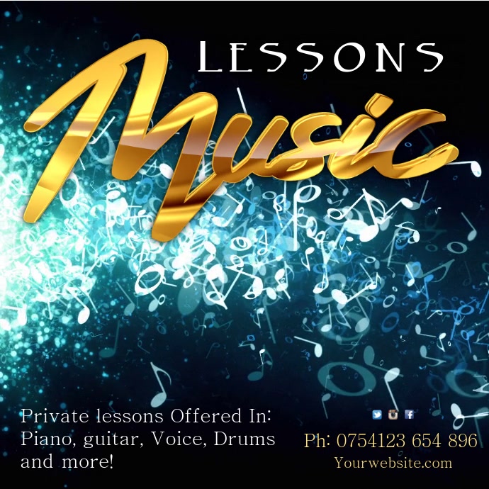 Music Lessons Design Music lessons Template | PosterMyWall