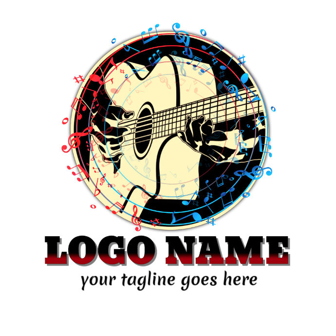 music logo, concert, band, worship, plays, Logotyp template