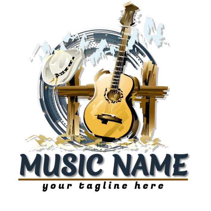 music logo, concert, song logo, band, Logotyp template