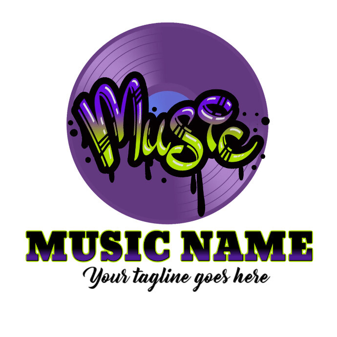 music logo, concert logo, band logo, Logotyp template
