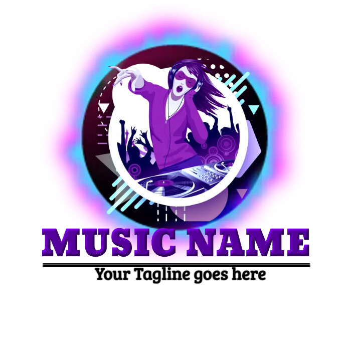 music logo, concert logo, band logo, event Logotyp template
