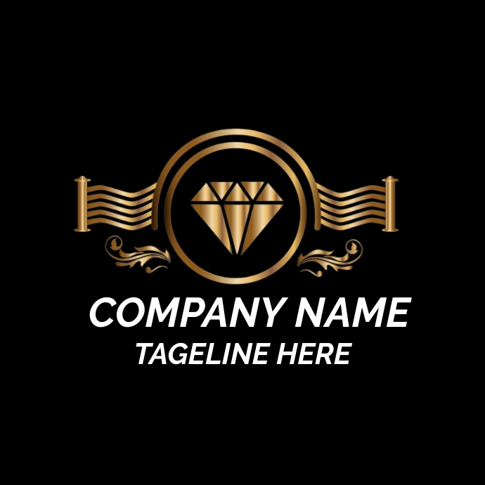 Music logo, guitar logo, music 3d gold logo template