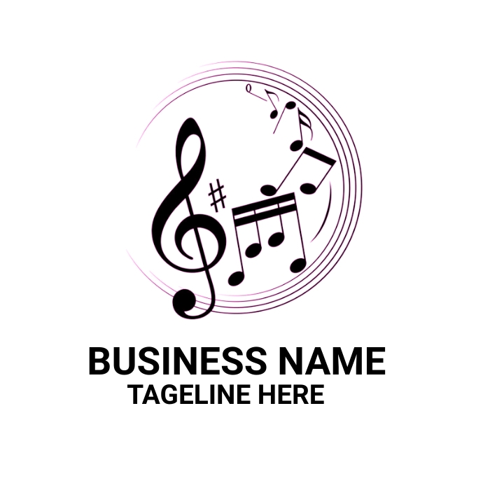 Music logo, guitar logo, music 3d gold logo template