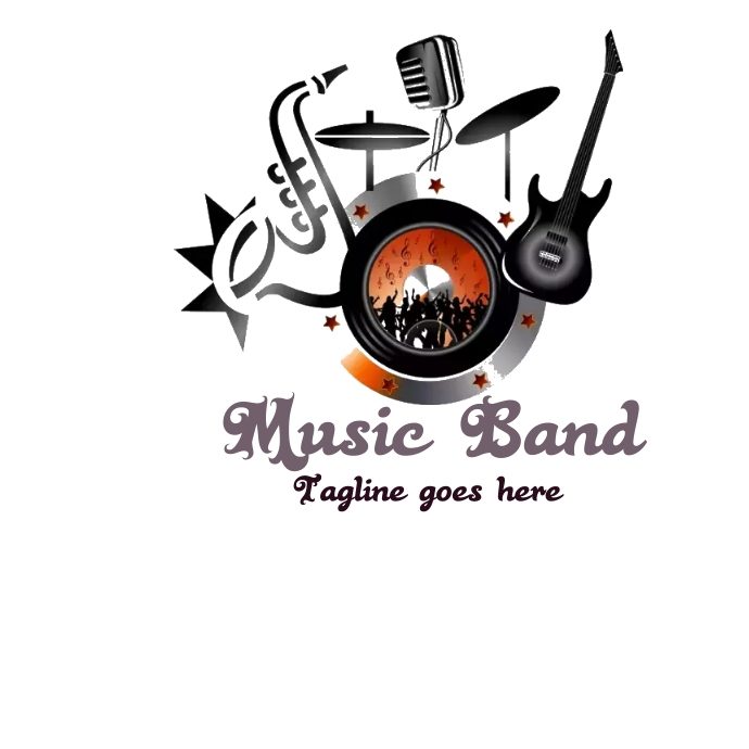 Music logo, Music band logo (3) template