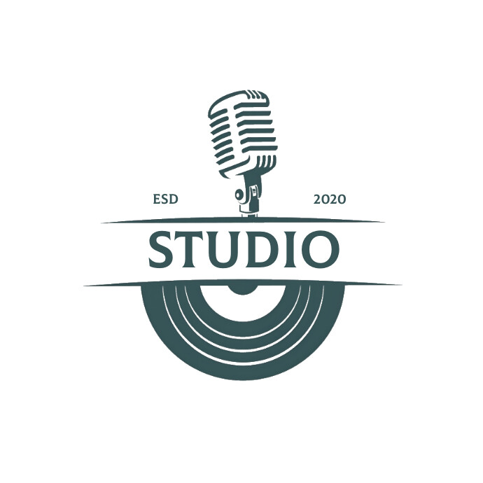 music logo, music studio, music academy logo template