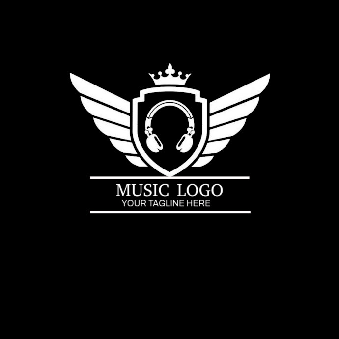 music logo, music studio, music academy logo template