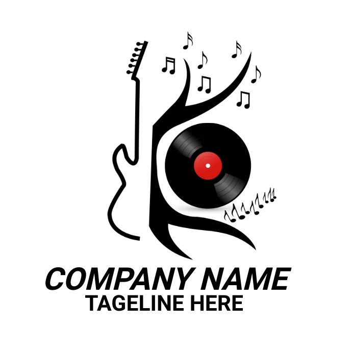 music logo,singer logo,sound wave logo,harp l template