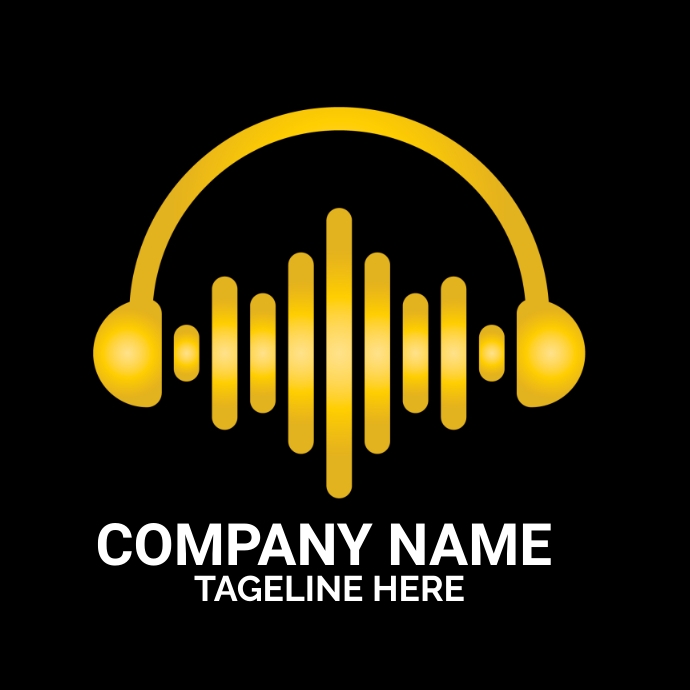 music logo , dj logo, studio record or band l Logotyp template