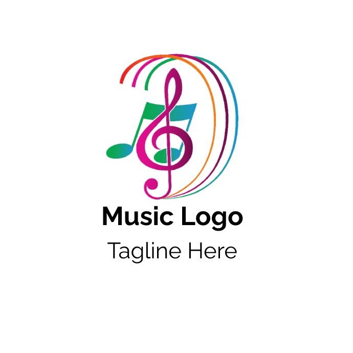 Music logo design, Musical note Logo template