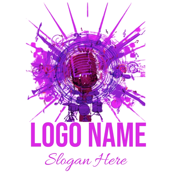 music logo microphone and headset logo , con Template PosterMyWall