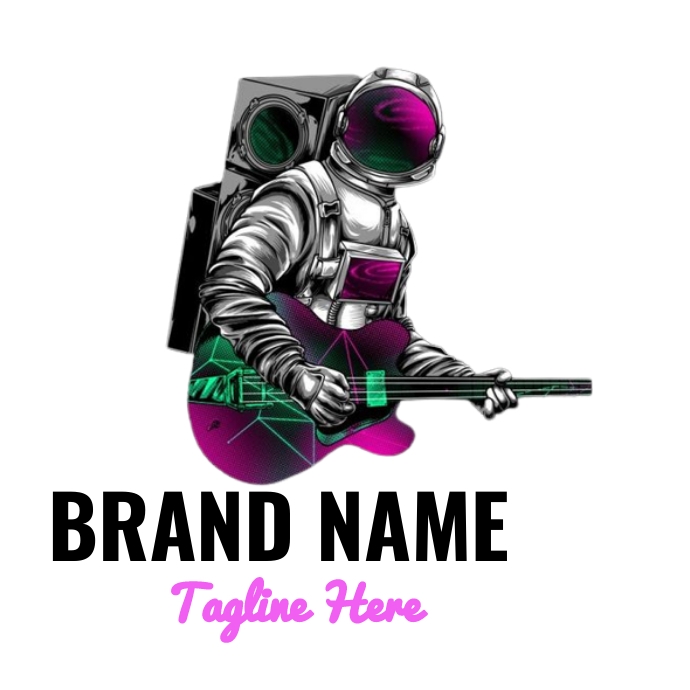 music logo sound logo, album cover edm concer template